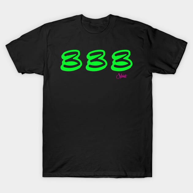 333 Wide Green T-Shirt by Moist T'z 